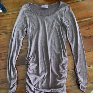 Michael Stars Side Ruched Long Sleeve Tunic